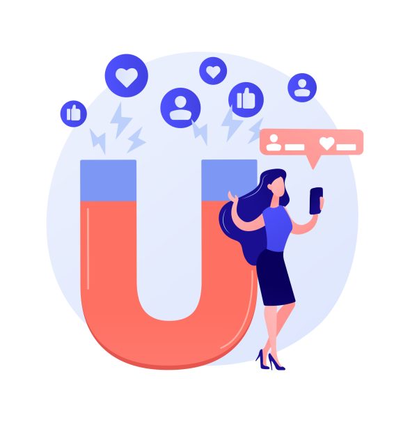 Social network profile. Famous blogger, influencer cartoon color character. Photo likes and reposts. Internet popularity, fame, celebrity. Vector isolated concept metaphor illustration